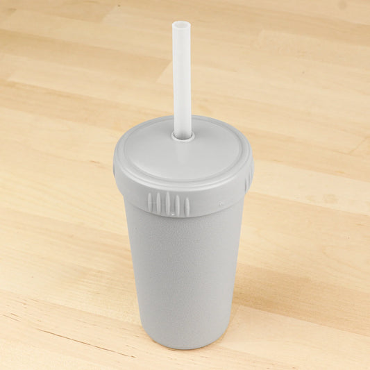 Re-Play Straw Cup with Reusable Straw - Grey