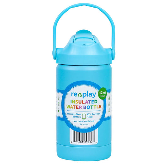 Re-Play 355ml Insulated Water Bottle - Pool Blue