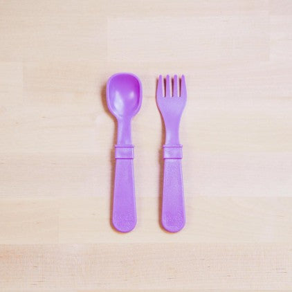 Re-Play Forks and Spoons - Purple - 4 of each - No Retail Packaging