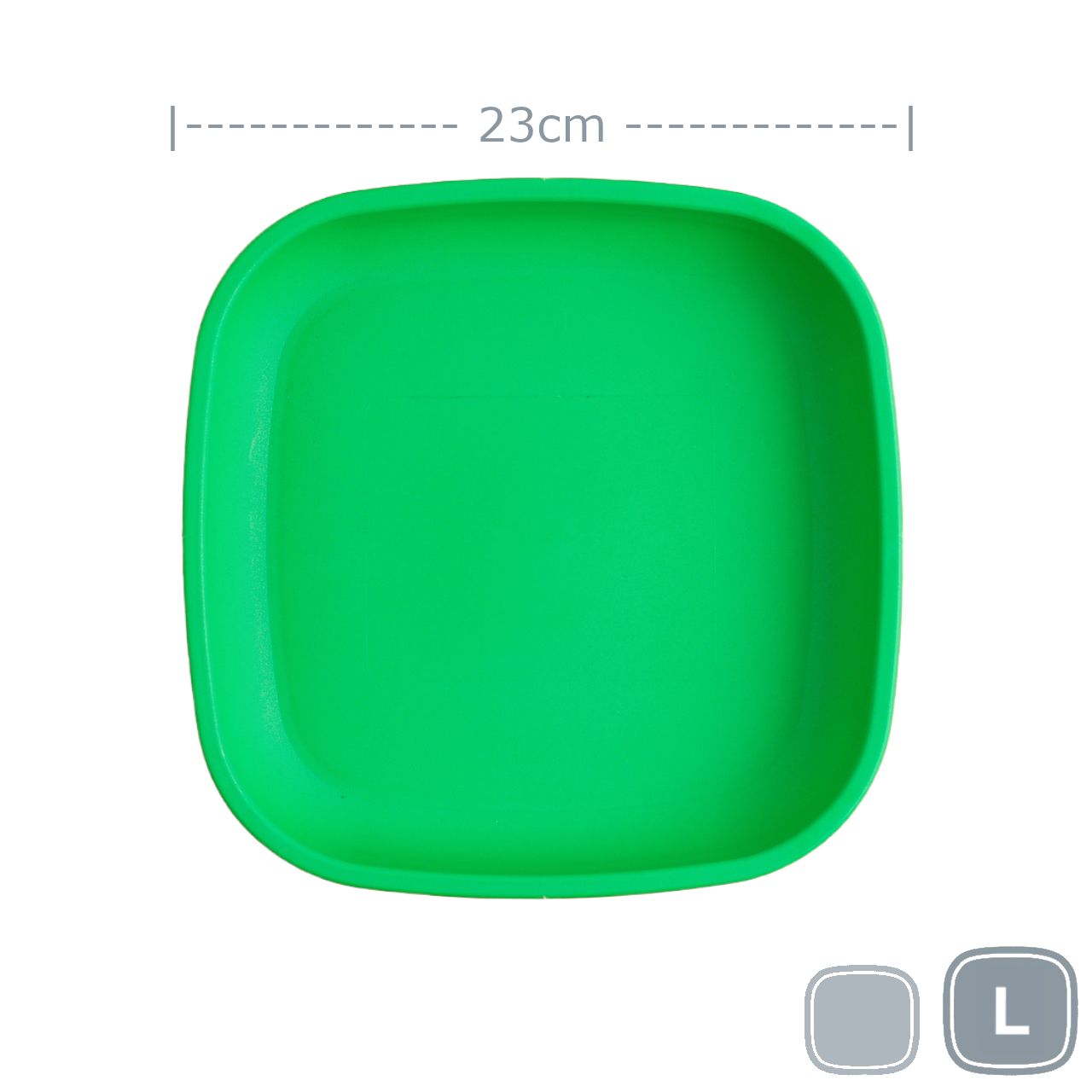 Large Flat Plate - Kelly Green